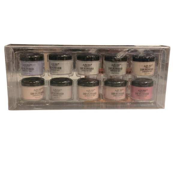 AzureBeauty Nail Dip Powder Set of 10 Colors - Picture 1 of 2